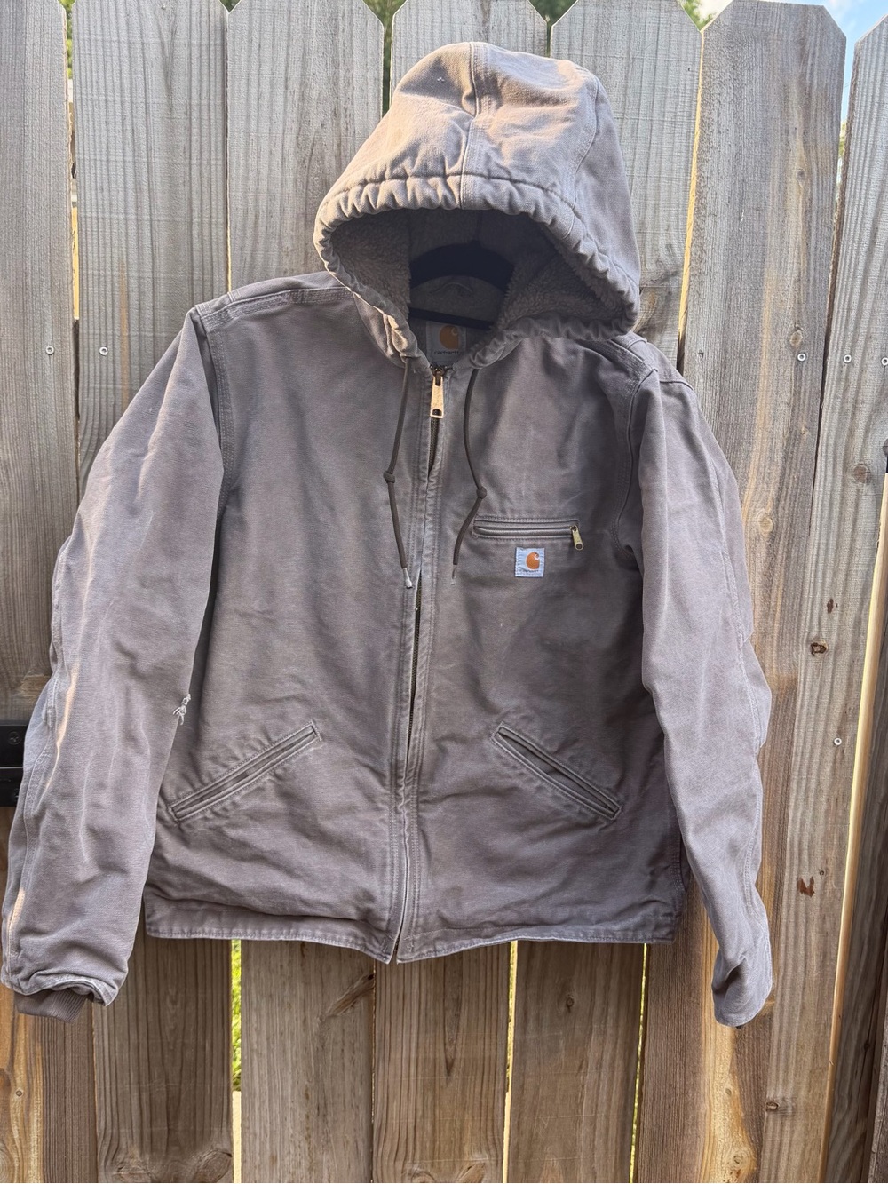 Carhartt WOMENS WJ141 Detroit Style hooded work wear jacket size Medium